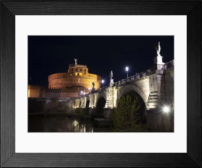Framed Print : The Mausoleum of Hadrian (Sant Angelo Castle) at night, UNESCO World Heritage Site Framed Print : The Mausoleum of Hadrian (Sant Angelo Castle) at night, UNESCO World Heritage Site
