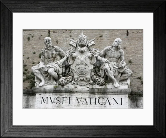 Framed Print : Vatican Museum entrance sculpture, Rome, Lazio, Italy, Europe Framed Print : Vatican Museum entrance sculpture, Rome, Lazio, Italy, Europe