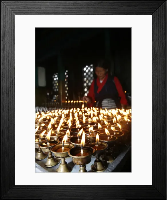 Framed Print : Butter lamps, Swayambhunath temple, Kathmandu, Nepal, Asia Framed Print : Butter lamps, Swayambhunath temple, Kathmandu, Nepal, Asia