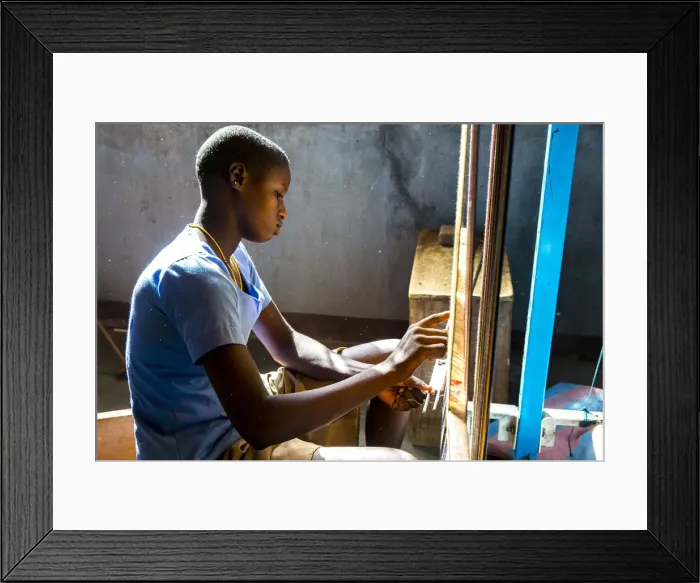 Framed Print : Training workshop for young women run by JARC (Jeunes Adultes Ruraux Catholiques
