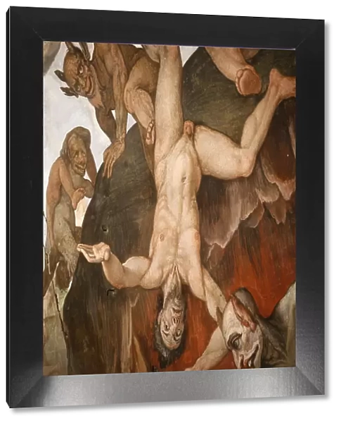 Fresco depicting hell, Duomo, Florence, Tuscany, Italy, Europe
