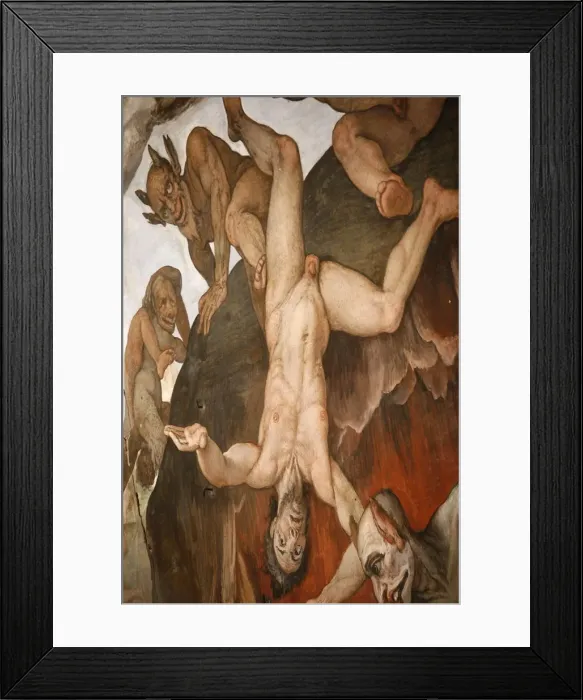 Framed Print : Fresco depicting hell, Duomo, Florence, Tuscany, Italy, Europe Framed Print : Fresco depicting hell, Duomo, Florence, Tuscany, Italy, Europe