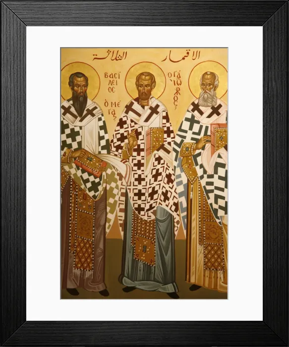 Framed Print : Melkite icon of doctors of the Church, Nazareth, Galilee, Israel, Middle East Framed Print : Melkite icon of doctors of the Church, Nazareth, Galilee, Israel, Middle East