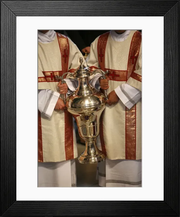 Framed Print : Sacred oil for the sick, Easter Thursday Mass in St. Peters Basilica, Vatican, Rome Framed Print : Sacred oil for the sick, Easter Thursday Mass in St. Peters Basilica, Vatican, Rome