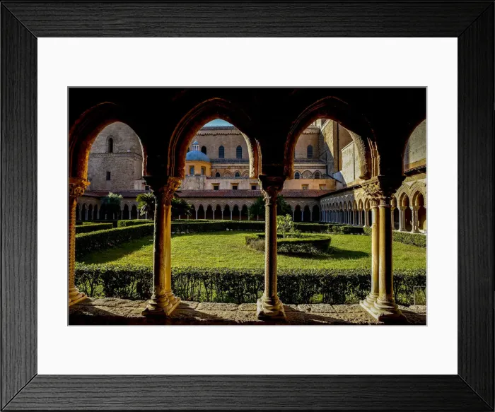 Framed Print : Santa Maria Nuova Cathedral cloister, Monreale, Sicily, Italy, Europe Framed Print : Santa Maria Nuova Cathedral cloister, Monreale, Sicily, Italy, Europe