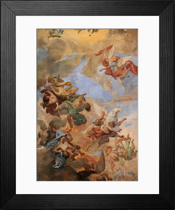 Framed Print : Ceiling fresco in St. Ambrose and St. Charles Basilica, Rome, Lazio, Italy, Europe Framed Print : Ceiling fresco in St. Ambrose and St. Charles Basilica, Rome, Lazio, Italy, Europe