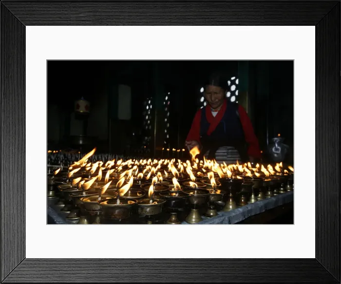 Framed Print : Butter lamps, Swayambhunath temple, Kathmandu, Nepal, Asia Framed Print : Butter lamps, Swayambhunath temple, Kathmandu, Nepal, Asia