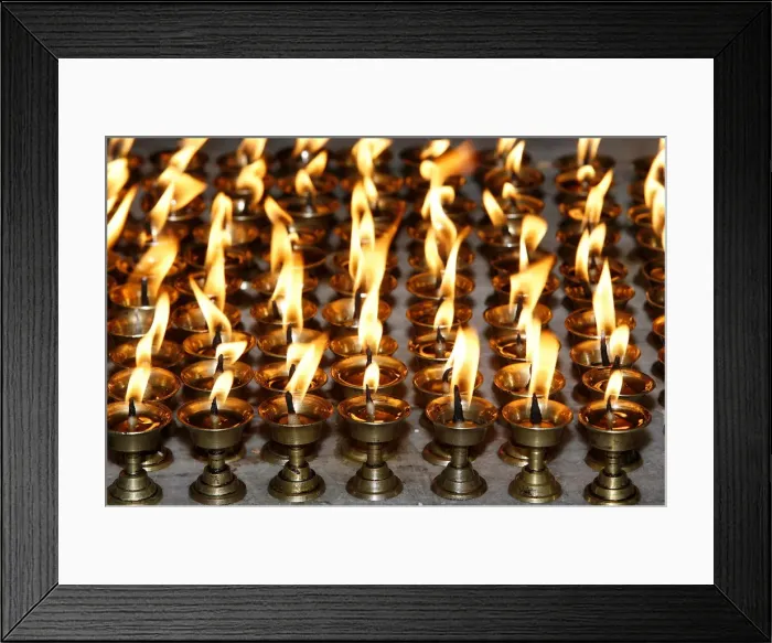 Framed Print : Butter lamps, Patan, Nepal, Asia Framed Print : Butter lamps, Patan, Nepal, Asia