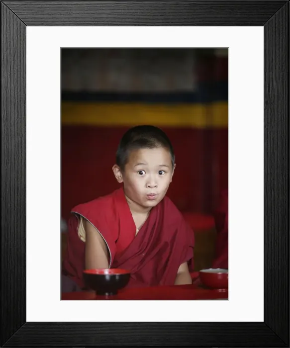 Framed Print : Young monk, Swayambhunath temple, Kathmandu, Nepal, Asia Framed Print : Young monk, Swayambhunath temple, Kathmandu, Nepal, Asia