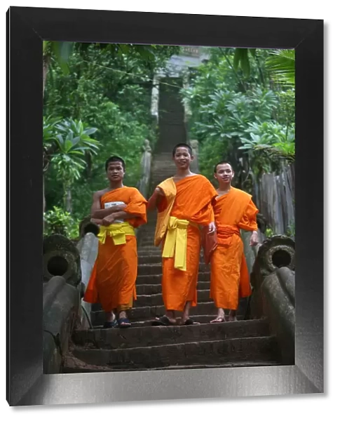 Buddhist monks, Luang Prabang, Laos, Indochina, Southeast Asia, Asia