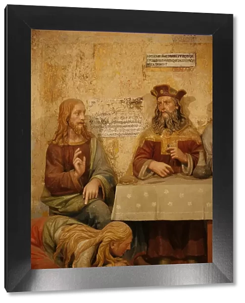 Jesus, Simon the Pharisee and the sinner, San Vivaldo, Tuscany, Italy, Europe