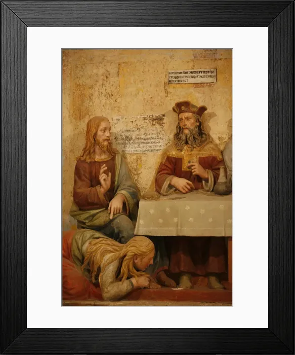 Framed Print : Jesus, Simon the Pharisee and the sinner, San Vivaldo, Tuscany, Italy, Europe Framed Print : Jesus, Simon the Pharisee and the sinner, San Vivaldo, Tuscany, Italy, Europe