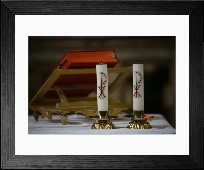 Framed Print : Altar candles, Siena, Tuscany, Italy, Europe