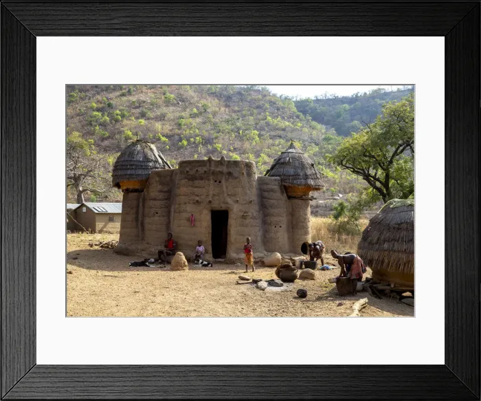 Framed Print : Koutammakou village in North Togo, West Africa, Africa