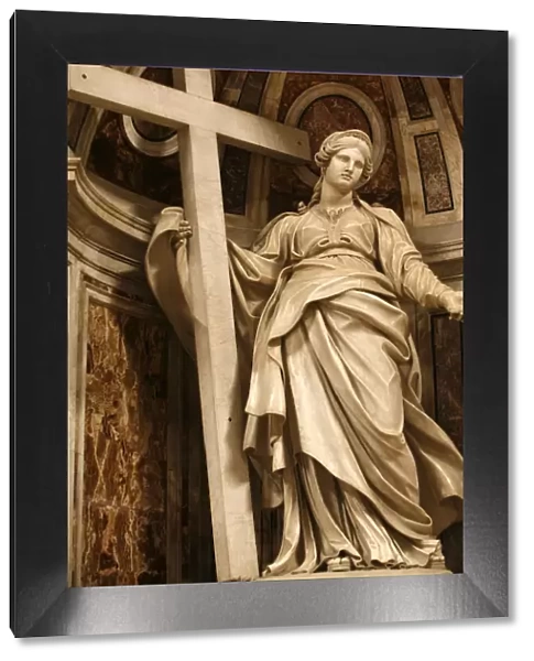 Statue of St. Helen in St. Peters Basilica, Vatican, Rome, Lazio, Italy, Europe