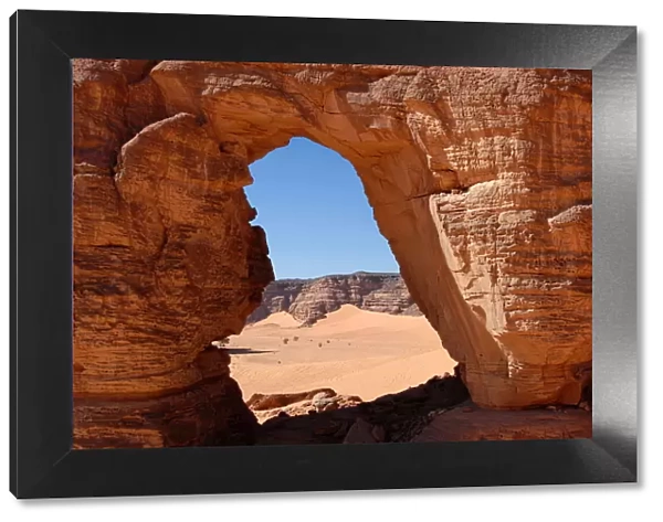Afzejare arch in Akakus desert, Ghat, Akakus, Libya, North Africa, Africa
