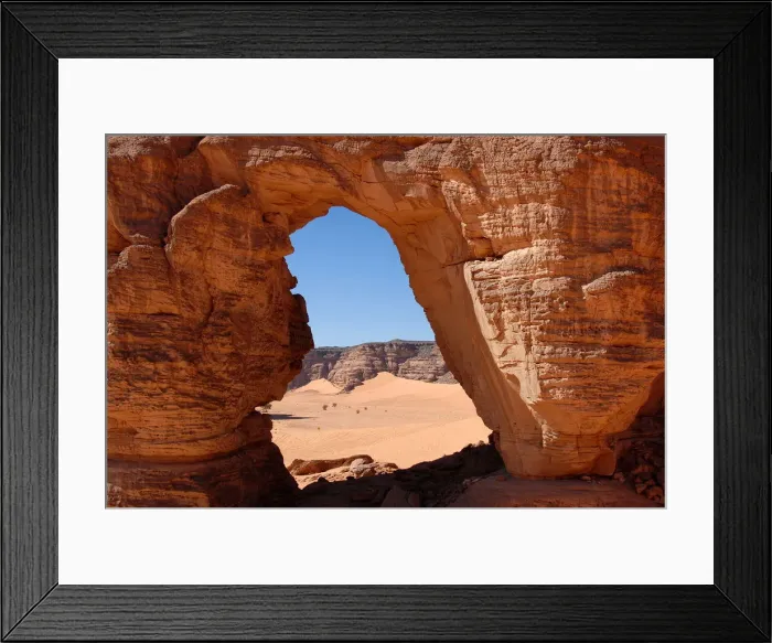 Framed Print : Afzejare arch in Akakus desert, Ghat, Akakus, Libya, North Africa, Africa Framed Print : Afzejare arch in Akakus desert, Ghat, Akakus, Libya, North Africa, Africa