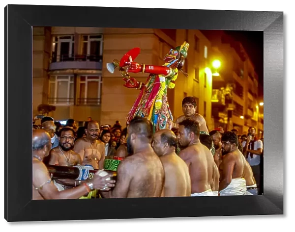 Tamil Hindus celebrating a festival for Muruga (Ganeshas brother) in Paris, France