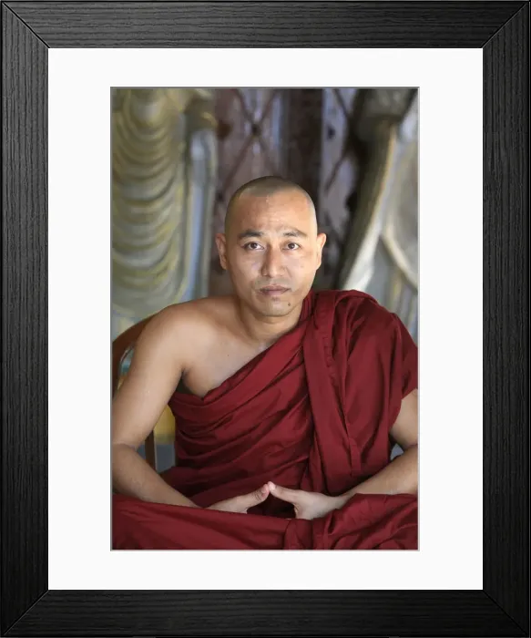Framed Print : Monk, Dharmikarama Burmese temple, Penang, Malaysia, Southeast Asia, Asia Framed Print : Monk, Dharmikarama Burmese temple, Penang, Malaysia, Southeast Asia, Asia