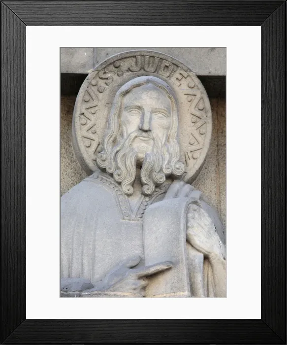 Framed Print : Jude sculpture in Saint-Pierre de Chaillot church, Paris, France, Europe Framed Print : Jude sculpture in Saint-Pierre de Chaillot church, Paris, France, Europe