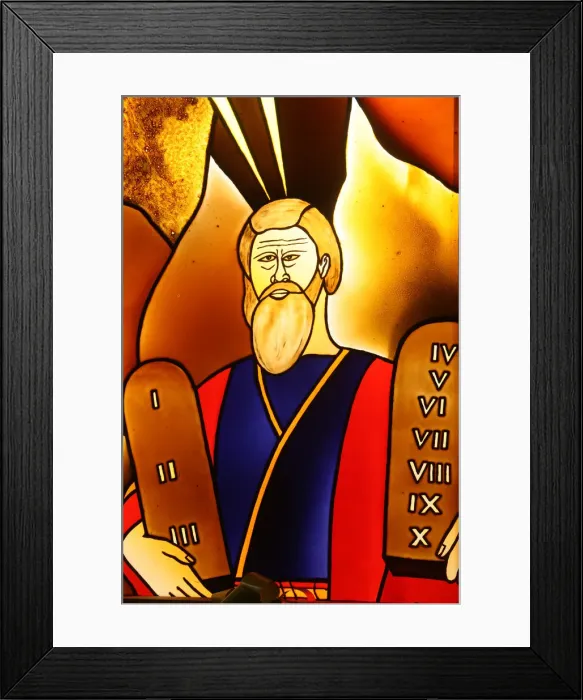 Framed Print : Stained glass of Moses, Lome, Togo, West Africa, Africa Framed Print : Stained glass of Moses, Lome, Togo, West Africa, Africa