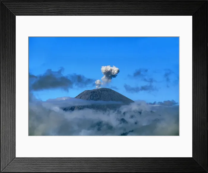 Framed Print : Caldeira and Bromo at 2329 m, and Semeru at 3676m, volcanoes on Java, Indonesia Framed Print : Caldeira and Bromo at 2329 m, and Semeru at 3676m, volcanoes on Java, Indonesia