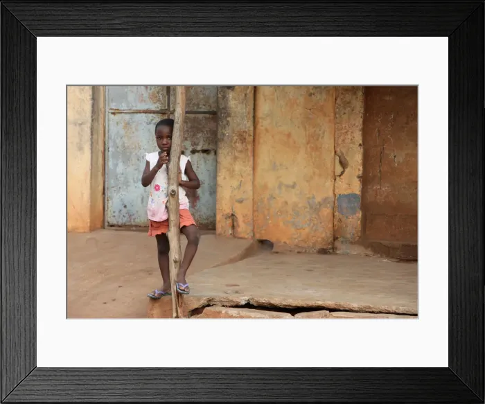 Framed Print : African girl, Lome, Togo, West Africa, Africa Framed Print : African girl, Lome, Togo, West Africa, Africa