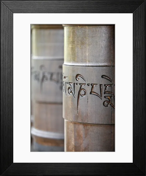 Framed Print : Prayer wheels in Dhagpo Kagyu Ling Tibetan Buddhist monastery, Saint-Leon sur Vezere Framed Print : Prayer wheels in Dhagpo Kagyu Ling Tibetan Buddhist monastery, Saint-Leon sur Vezere