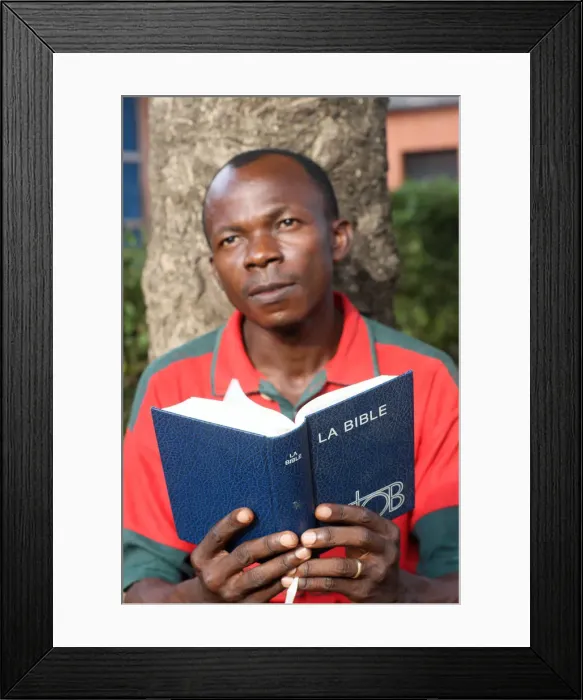 Framed Print : Man reading the Bible, Lome, Togo, West Africa, Africa Framed Print : Man reading the Bible, Lome, Togo, West Africa, Africa