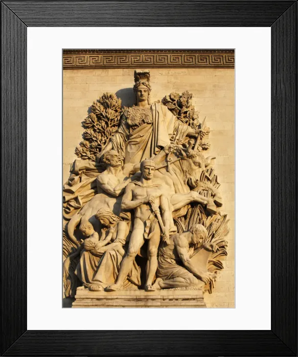 Framed Print : The Triumph by Antoine Etex, dating from 1810, sculpture on the Arc de Triomphe, Paris