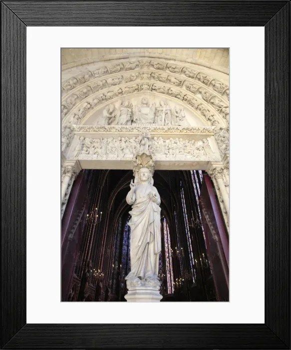 Framed Print : Jesus, front portal of upper chapel, Sainte-Chapelle, Paris, France, Europe Framed Print : Jesus, front portal of upper chapel, Sainte-Chapelle, Paris, France, Europe