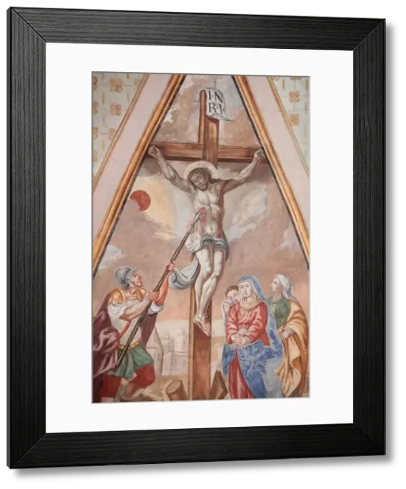 Framed Print : The Crucifixion, Our Lady of Assumption church, Cordon, Haute-Savoie, France, Europe Framed Print : The Crucifixion, Our Lady of Assumption church, Cordon, Haute-Savoie, France, Europe