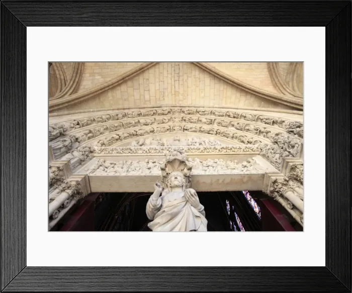 Framed Print : Jesus, front portal of upper chapel, Sainte-Chapelle, Paris, France, Europe Framed Print : Jesus, front portal of upper chapel, Sainte-Chapelle, Paris, France, Europe