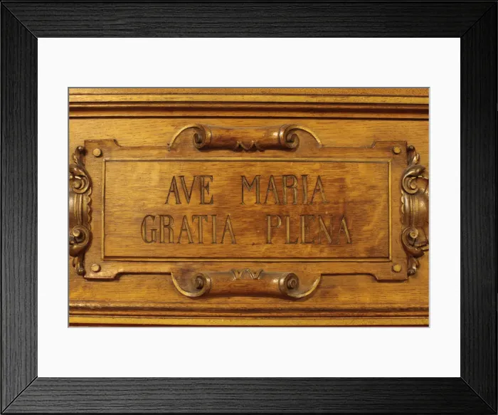 Framed Print : Ave Maria Gratia Plena, reredos, Sainte-Marie des Batignolles church, Paris, France Framed Print : Ave Maria Gratia Plena, reredos, Sainte-Marie des Batignolles church, Paris, France