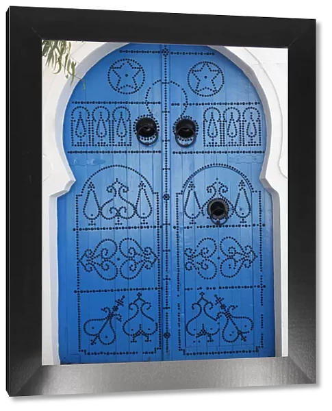 Door in Sidi Bou Said, Tunisia, North Africa, Africa