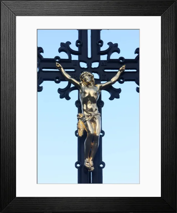 Framed Print : Crucifix, Vysehrad Cemetery, Prague, Czech Republic, Europe Framed Print : Crucifix, Vysehrad Cemetery, Prague, Czech Republic, Europe