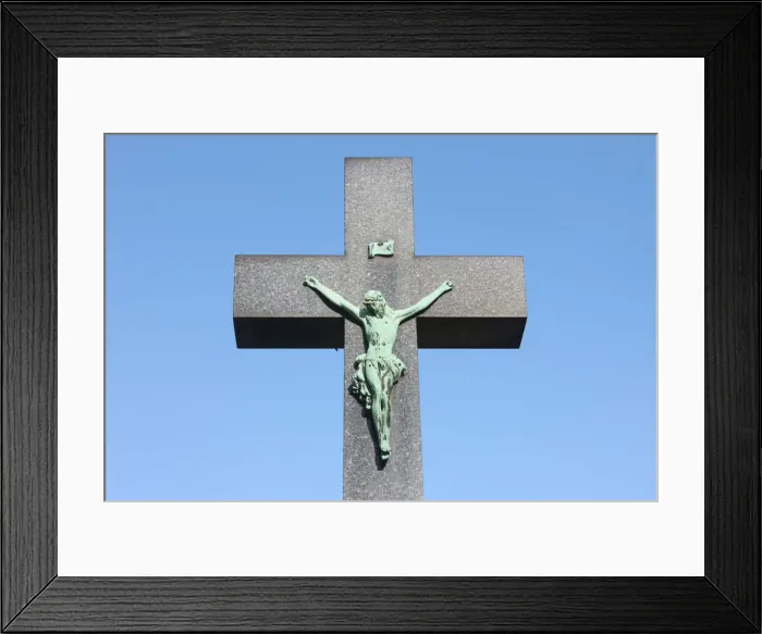 Framed Print : Crucifix, Vysehrad Cemetery, Prague, Czech Republic, Europe Framed Print : Crucifix, Vysehrad Cemetery, Prague, Czech Republic, Europe