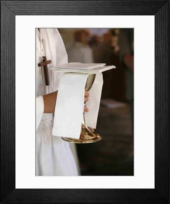 Framed Print : Eucharist celebration, Les Sauvages, Rhone, France, Europe Framed Print : Eucharist celebration, Les Sauvages, Rhone, France, Europe