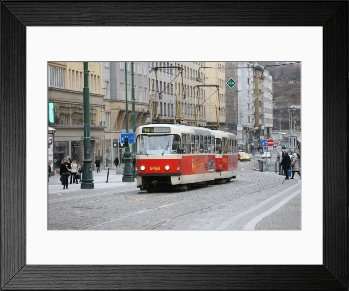 Framed Print : Tramway, Prague old town, Prague, Czech Repubic, Europe Framed Print : Tramway, Prague old town, Prague, Czech Repubic, Europe