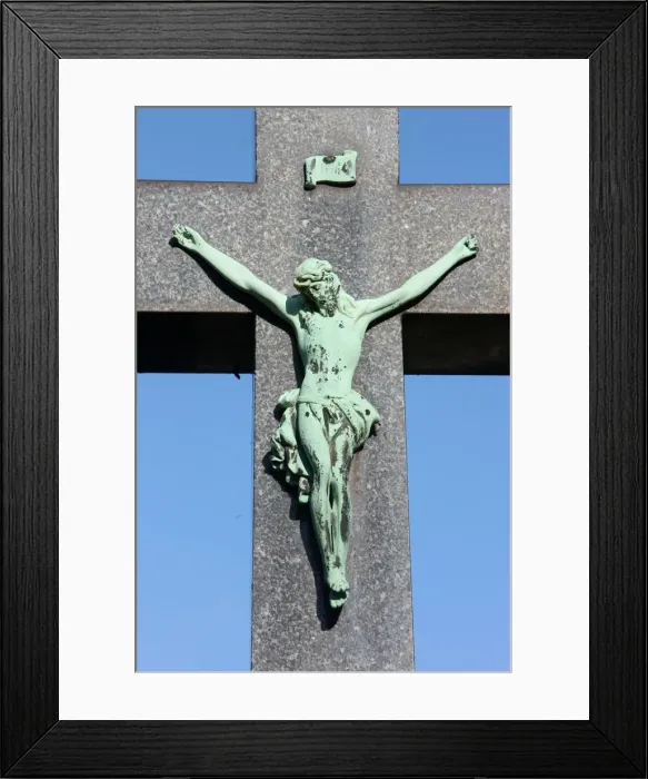 Framed Print : Crucifix, Vysehrad Cemetery, Prague, Czech Republic, Europe Framed Print : Crucifix, Vysehrad Cemetery, Prague, Czech Republic, Europe