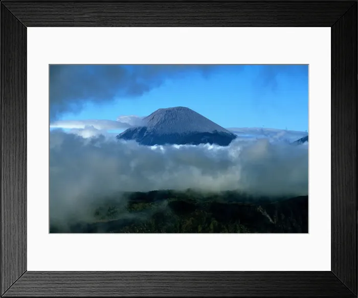 Framed Print : Caldeira and Bromo at 2329 m, and Semeru at 3676m, volcanoes on Java, Indonesia Framed Print : Caldeira and Bromo at 2329 m, and Semeru at 3676m, volcanoes on Java, Indonesia