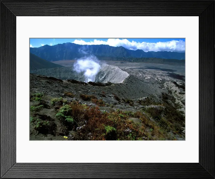 Framed Print : Caldeira and Bromo at 2329 m, and Semeru at 3676m, volcanoes on Java, Indonesia Framed Print : Caldeira and Bromo at 2329 m, and Semeru at 3676m, volcanoes on Java, Indonesia