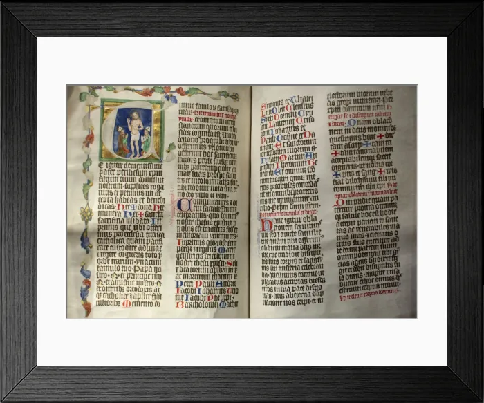 Framed Print : Albert of Sternberks pontifical, 1376, Strahov Monastery Library, Prague Framed Print : Albert of Sternberks pontifical, 1376, Strahov Monastery Library, Prague