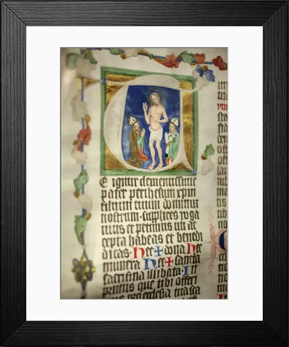 Framed Print : Albert of Sternberks pontifical, 1376, Strahov Monastery Library, Prague Framed Print : Albert of Sternberks pontifical, 1376, Strahov Monastery Library, Prague