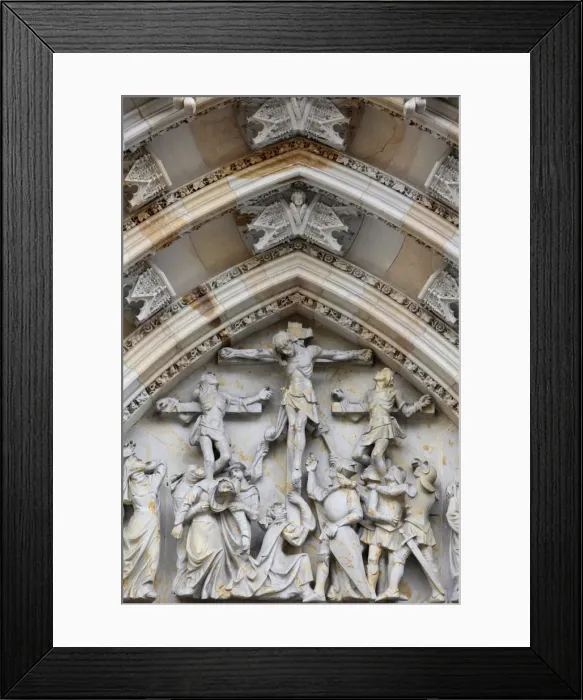 Framed Print : The Crucifixion, St. Vituss Cathedral tympanum, Prague, Czech Republic, Europe Framed Print : The Crucifixion, St. Vituss Cathedral tympanum, Prague, Czech Republic, Europe