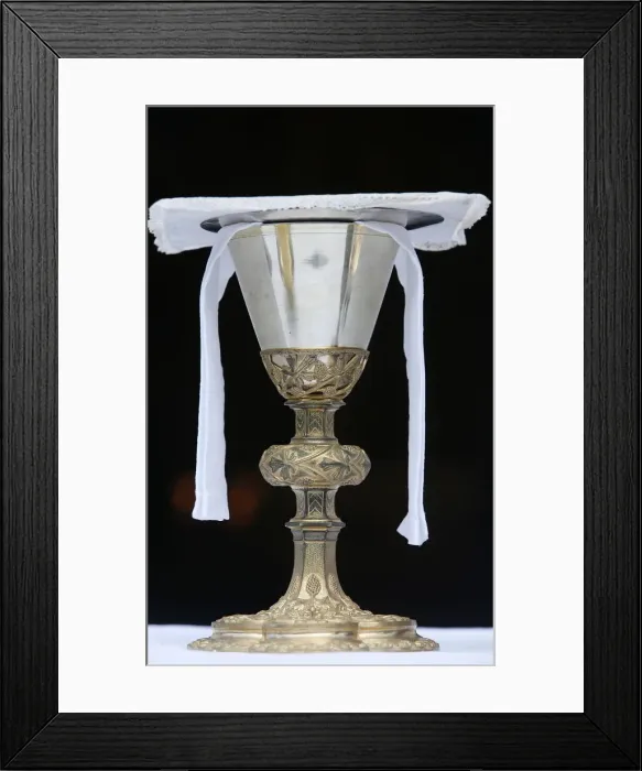 Framed Print : Chalice and paten, Notre-Dame de la Gorge, Haute Savoie, France, Europe Framed Print : Chalice and paten, Notre-Dame de la Gorge, Haute Savoie, France, Europe