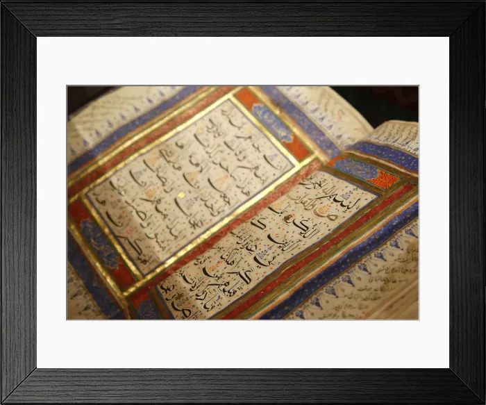 Framed Print : Quran from the 15th century in India, Institut du Monde Arabe (Arab World Institute Framed Print : Quran from the 15th century in India, Institut du Monde Arabe (Arab World Institute