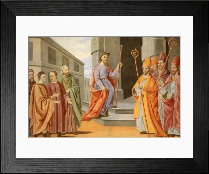 Framed Print : St. Nicolas, Bishop of Myra, St. Nicolas de Veroce church, Haute Savoie, France, Europe Framed Print : St. Nicolas, Bishop of Myra, St. Nicolas de Veroce church, Haute Savoie, France, Europe