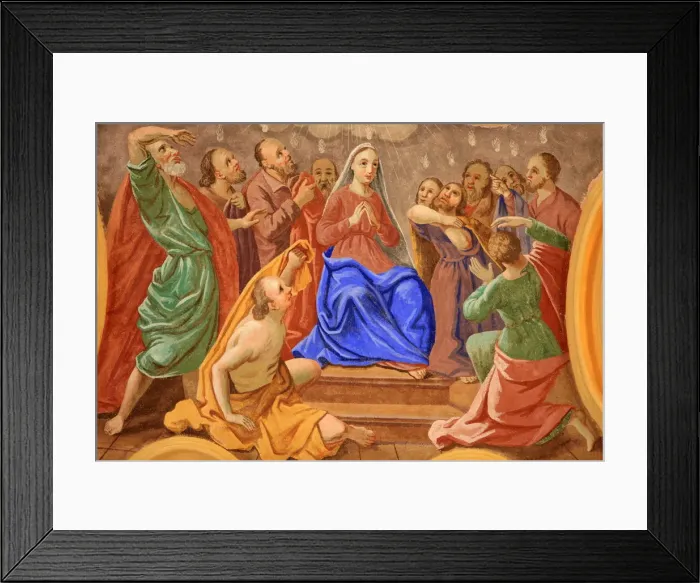 Framed Print : The Virgin receiving the Holy Spirit, , St. Nicolas de Veroce church, Haute Savoie, France Framed Print : The Virgin receiving the Holy Spirit, , St. Nicolas de Veroce church, Haute Savoie, France