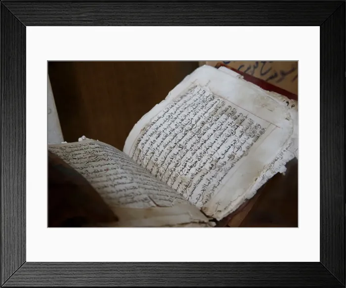 Framed Print : Old Quran, Paris Great Mosque, Paris, France, Europe Framed Print : Old Quran, Paris Great Mosque, Paris, France, Europe
